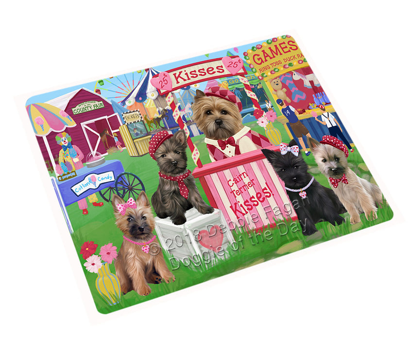 Carnival Kissing Booth Cairn Terriers Dog Large Refrigerator / Dishwasher Magnet RMAG99966