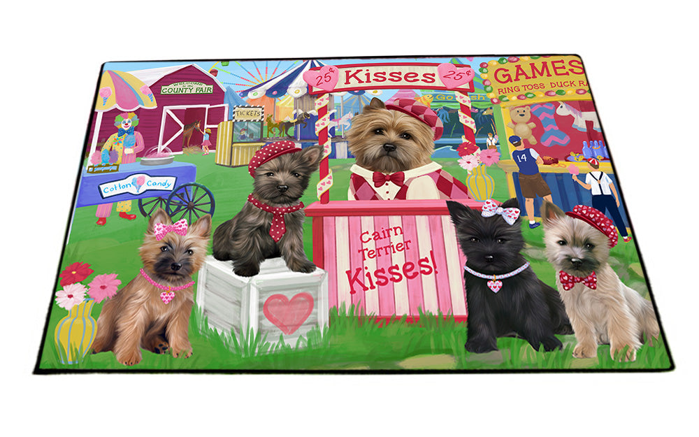 Carnival Kissing Booth Cairn Terriers Dog Floormat FLMS53178