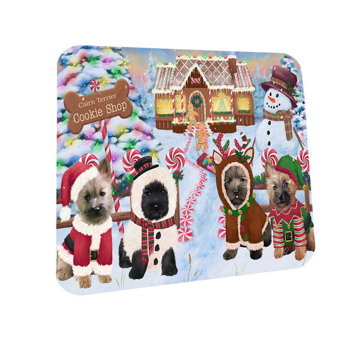Holiday Gingerbread Cookie Shop Cairn Terriers Dog Coasters Set of 4 CST56347