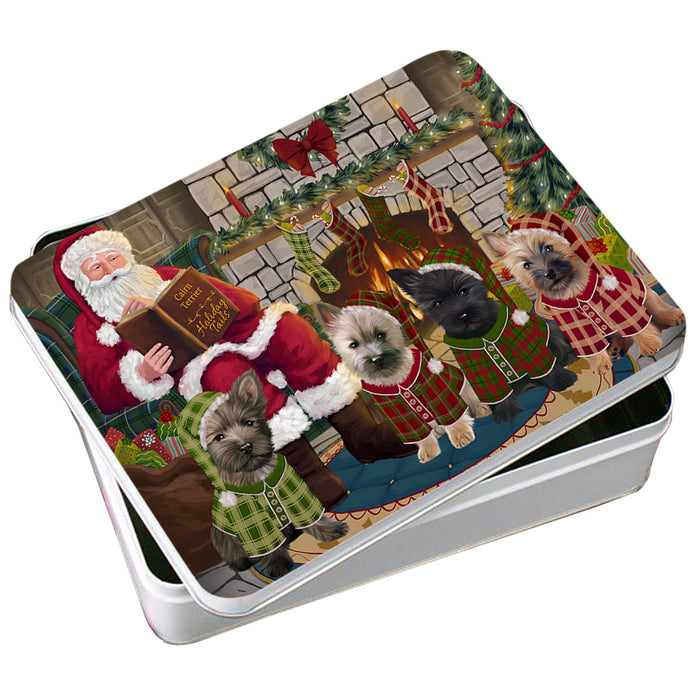 Christmas Cozy Holiday Tails Cairn Terriers Dog Photo Storage Tin PITN55056