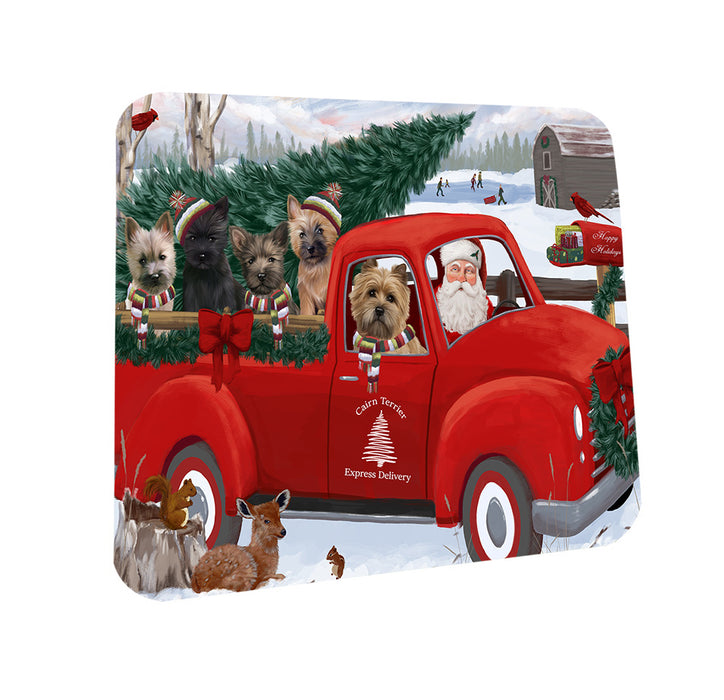 Christmas Santa Express Delivery Cairn Terriers Dog Family Coasters Set of 4 CST54982