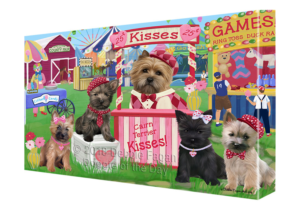 Carnival Kissing Booth Cairn Terriers Dog Canvas Print Wall Art Décor CVS128771