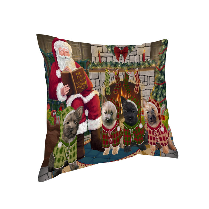 Christmas Cozy Holiday Tails Cairn Terriers Dog Pillow PIL69380