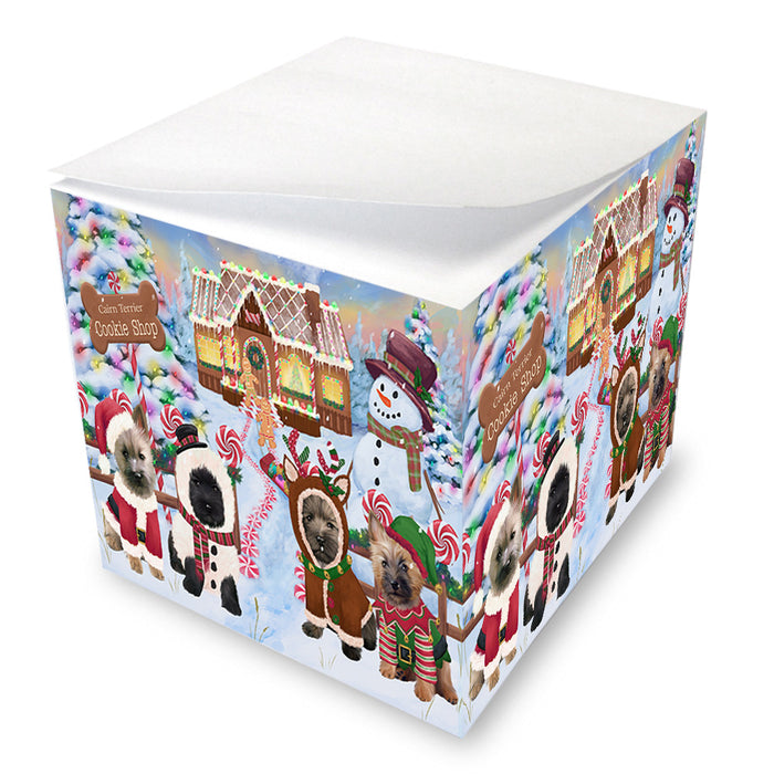 Holiday Gingerbread Cookie Shop Cairn Terriers Dog Note Cube NOC54461