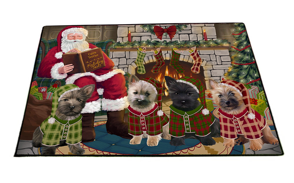 Christmas Cozy Holiday Tails Cairn Terriers Dog Floormat FLMS52626