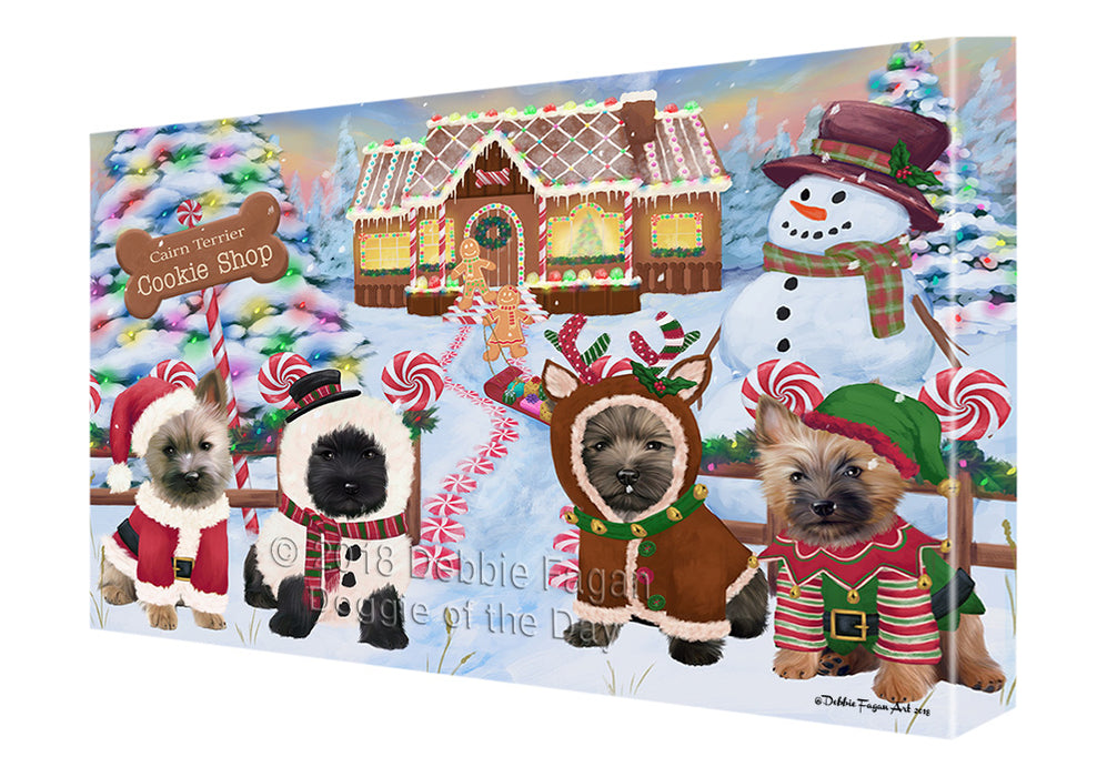 Holiday Gingerbread Cookie Shop Cairn Terriers Dog Canvas Print Wall Art Décor CVS129725