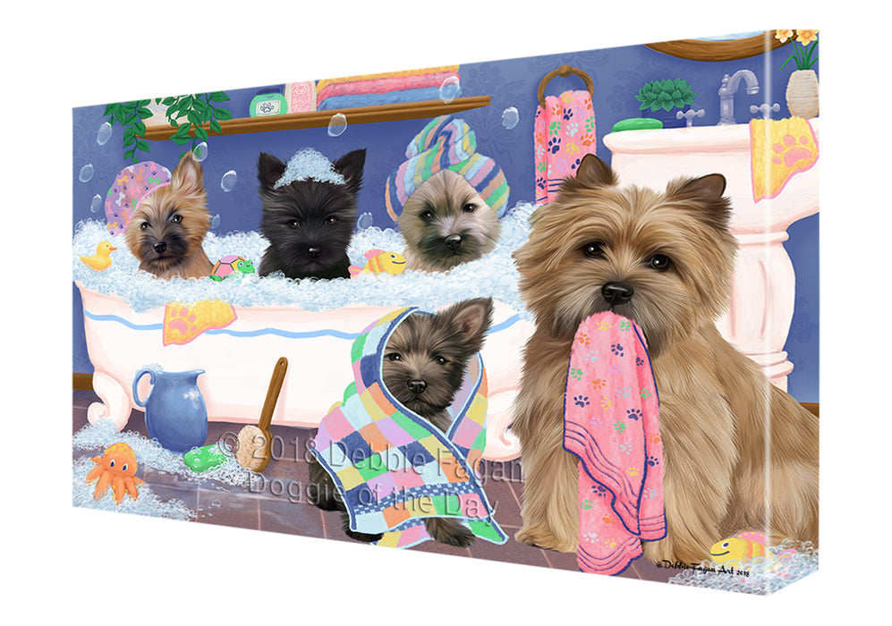 Rub A Dub Dogs In A Tub Cairn Terriers Dog Canvas Print Wall Art Décor CVS133217