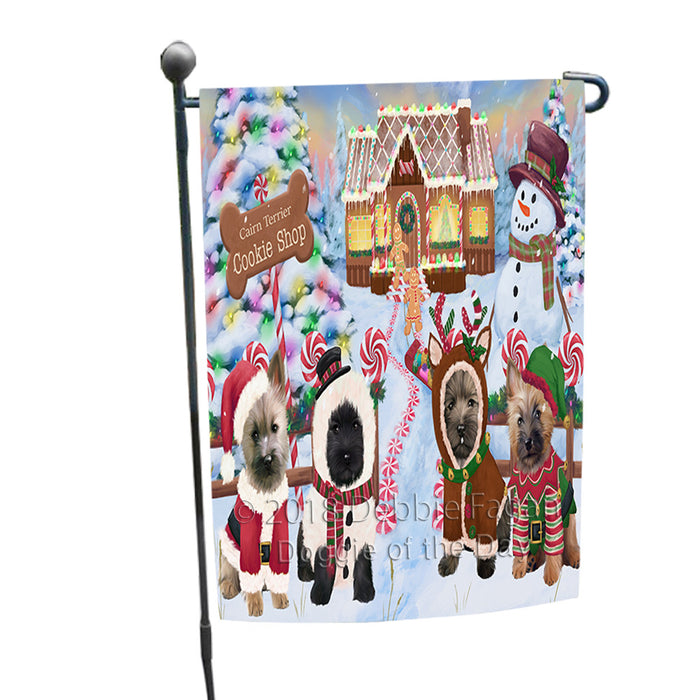 Holiday Gingerbread Cookie Shop Cairn Terriers Dog Garden Flag GFLG56937