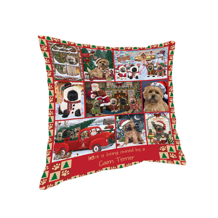 Love is Being Owned Christmas Cairn Terrier Dogs Pillow PIL85712