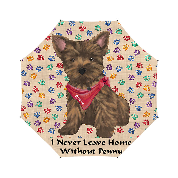 Custom Pet Name Personalized I never Leave Home Cairn Terrier Dog Semi-Automatic Foldable Umbrella