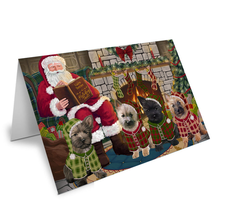 Christmas Cozy Holiday Tails Cairn Terriers Dog Handmade Artwork Assorted Pets Greeting Cards and Note Cards with Envelopes for All Occasions and Holiday Seasons GCD69854