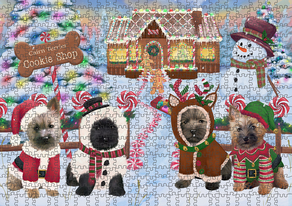 Holiday Gingerbread Cookie Shop Cairn Terriers Dog Puzzle  PUZL93756