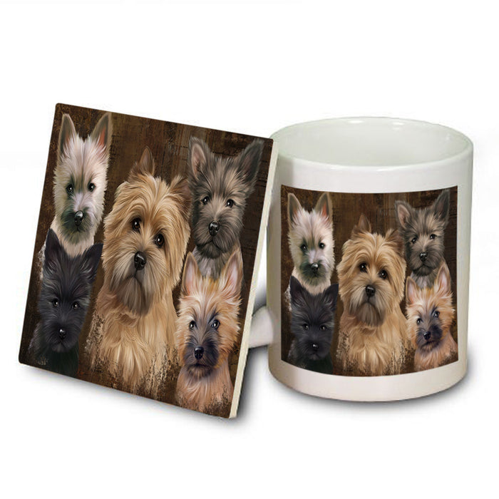 Rustic 5 Cairn Terrier Dog Mug and Coaster Set MUC54122