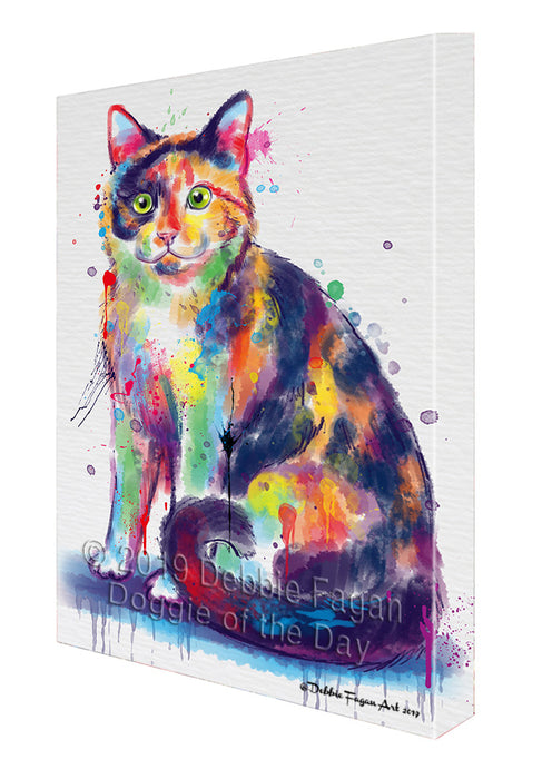 Watercolor Calico Cat Canvas Print Wall Art Décor CVS141794