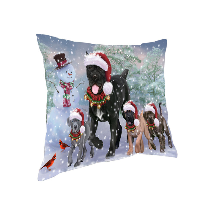 Christmas Running Family Cane Corso Dogs Pillow PIL83668