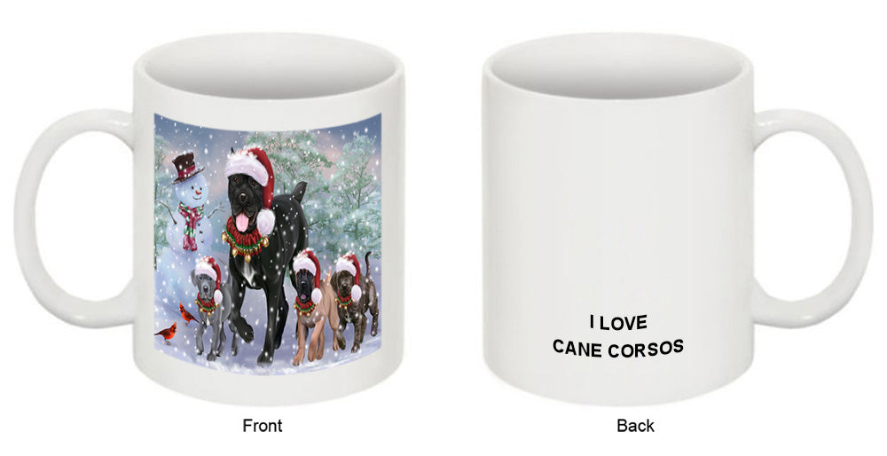Christmas Running Family Cane Corso Dogs Coffee Mug MUG52526