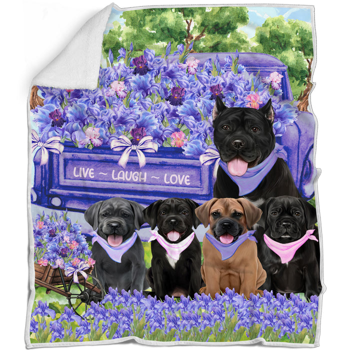 Cane Corso Bed Blanket, Explore a Variety of Designs, Custom, Soft and Cozy, Personalized, Throw Woven, Fleece and Sherpa, Gift for Pet and Dog Lovers