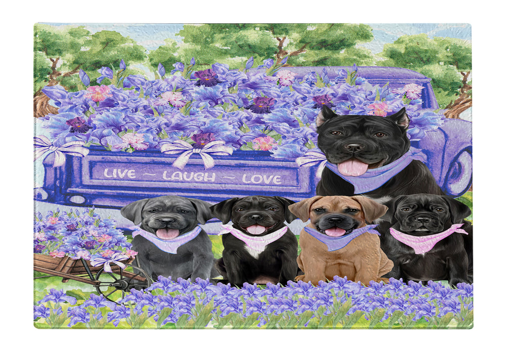 Cane Corso Cutting Board: Explore a Variety of Designs, Custom, Personalized, Kitchen Tempered Glass Scratch and Stain Resistant, Gift for Dog and Pet Lovers