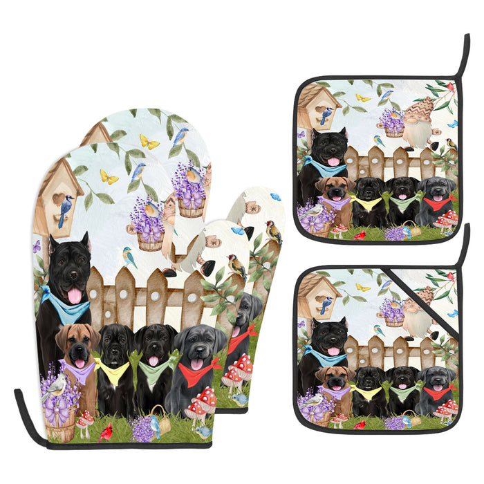 Cane Corso Oven Mitts and Pot Holder Set: Kitchen Gloves for Cooking with Potholders, Custom, Personalized, Explore a Variety of Designs, Dog Lovers Gift