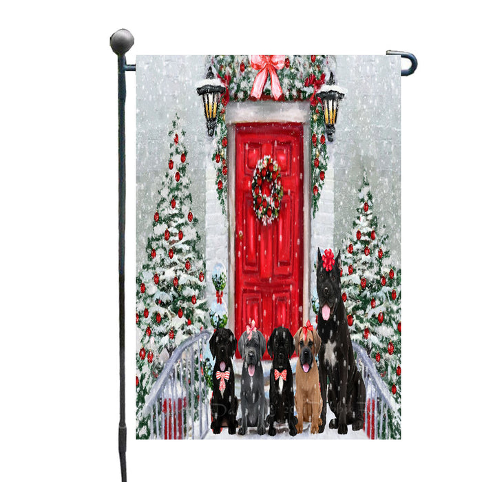 Christmas Holiday Welcome Cane Corso Dogs Garden Flags- Outdoor Double Sided Garden Yard Porch Lawn Spring Decorative Vertical Home Flags 12 1/2"w x 18"h
