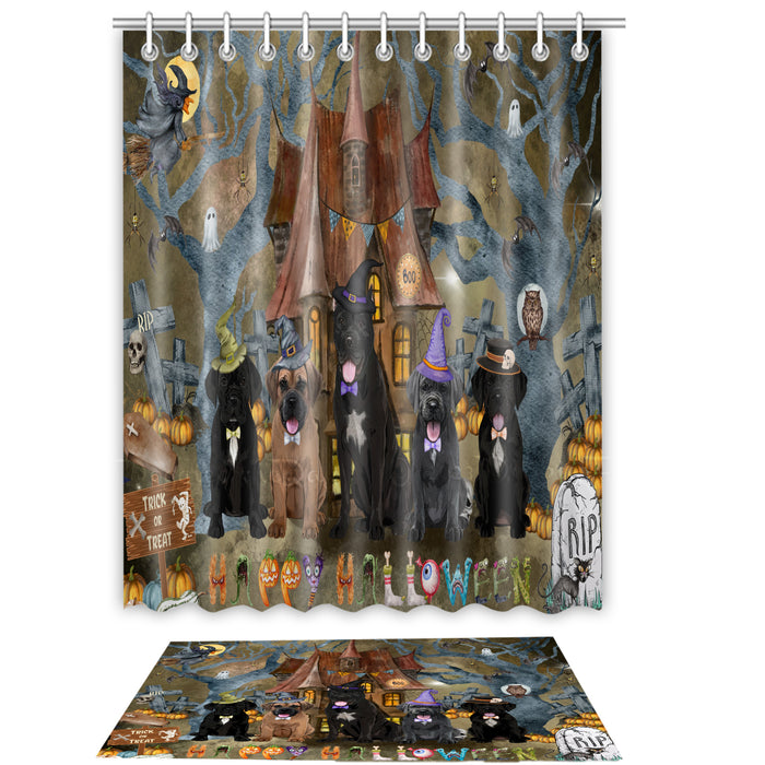 Cane Corso Shower Curtain & Bath Mat Set - Explore a Variety of Personalized Designs - Custom Rug and Curtains with hooks for Bathroom Decor - Pet and Dog Lovers Gift