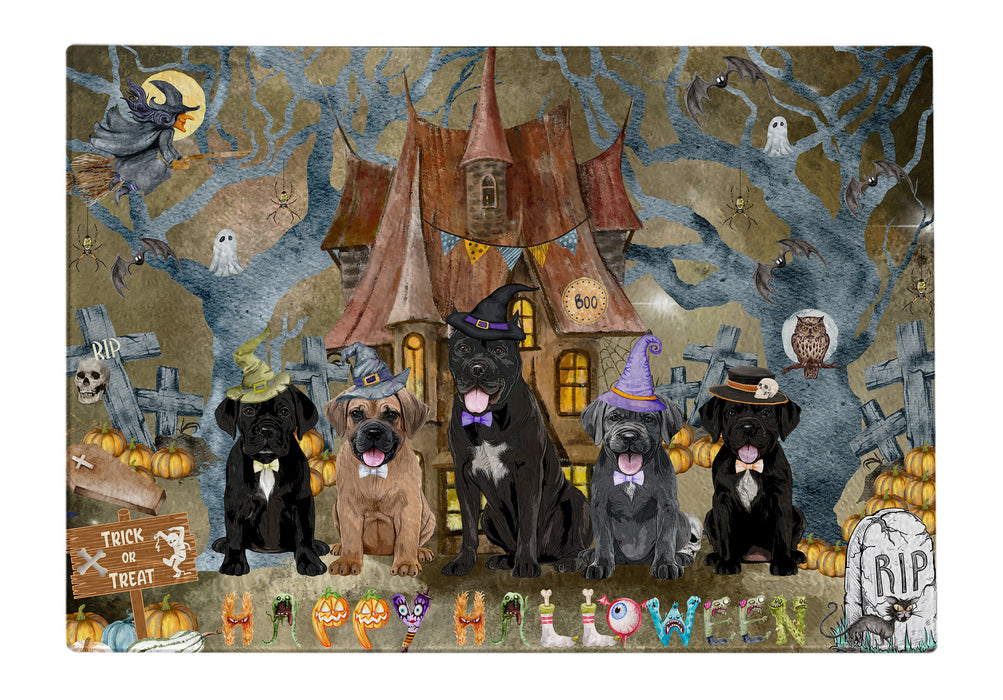 Cane Corso Cutting Board: Explore a Variety of Designs, Personalized, Custom, Kitchen Tempered Glass Scratch and Stain Resistant, Halloween Gift for Pet and Dog Lovers