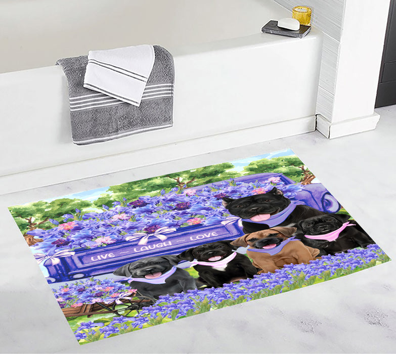 Cane Corso Bath Mat: Non-Slip Bathroom Rug Mats, Custom, Explore a Variety of Designs, Personalized, Gift for Pet and Dog Lovers