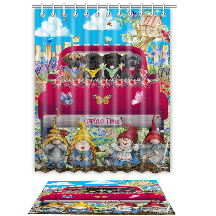 Cane Corso Shower Curtain with Bath Mat Set, Custom, Curtains and Rug Combo for Bathroom Decor, Personalized, Explore a Variety of Designs, Dog Lover's Gifts