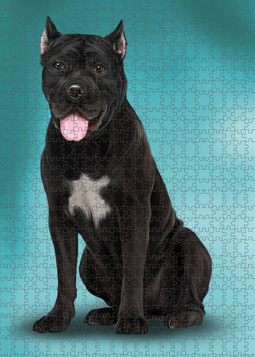 Cane Corso Dog Portrait Jigsaw Puzzle for Adults Animal Interlocking Puzzle Game Unique Gift for Dog Lover's with Metal Tin Box