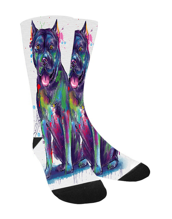 Watercolor Cane Corso Dog Women's Casual Socks