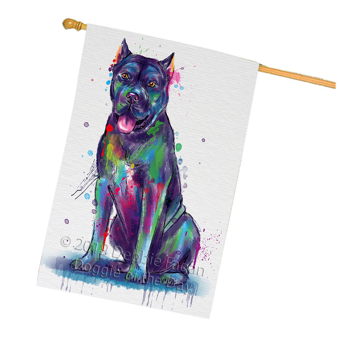 Watercolor Cane Corso Dog House Flag FLG66416