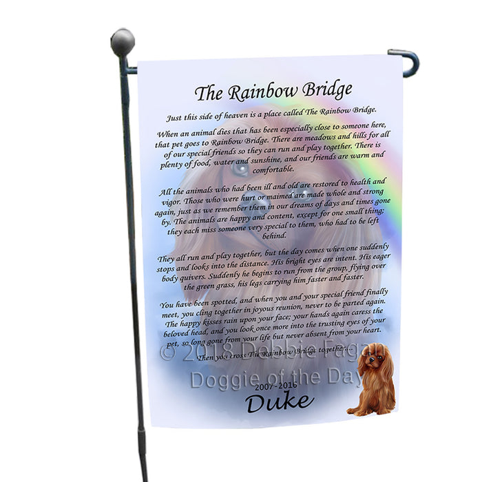 Rainbow Bridge Cavalier King Charles Spaniel Dog Garden Flag GFLG56125