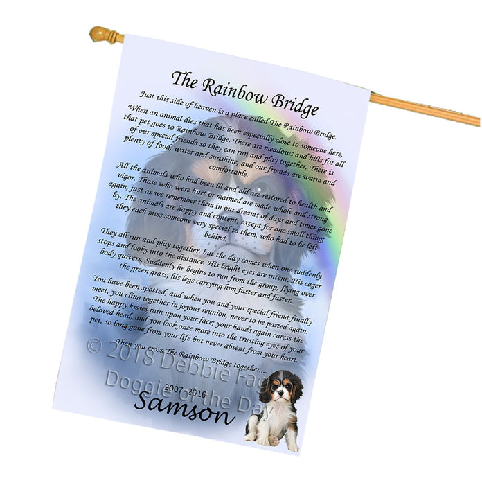 Rainbow Bridge Cavalier King Charles Spaniel Dog House Flag FLG56263