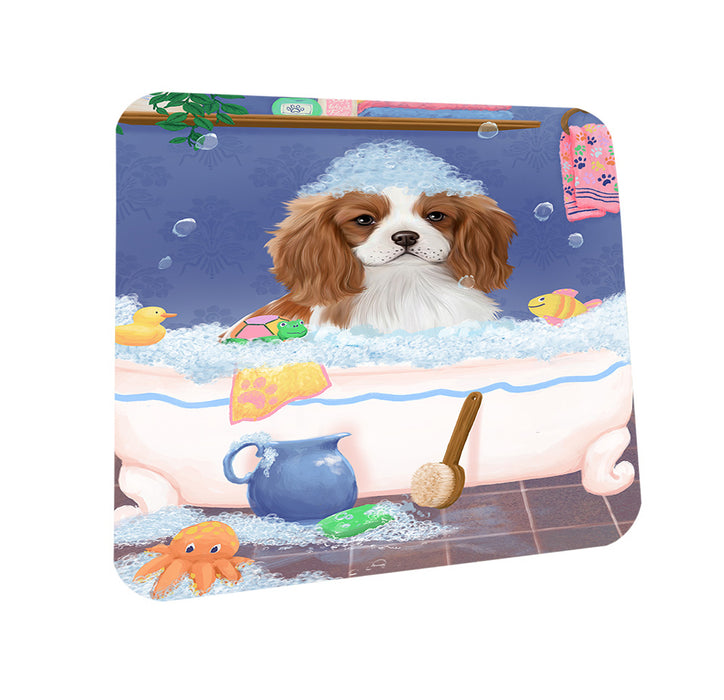 Rub A Dub Dog In A Tub Cavalier King Charles Spaniel Dog Coasters Set of 4 CST57293