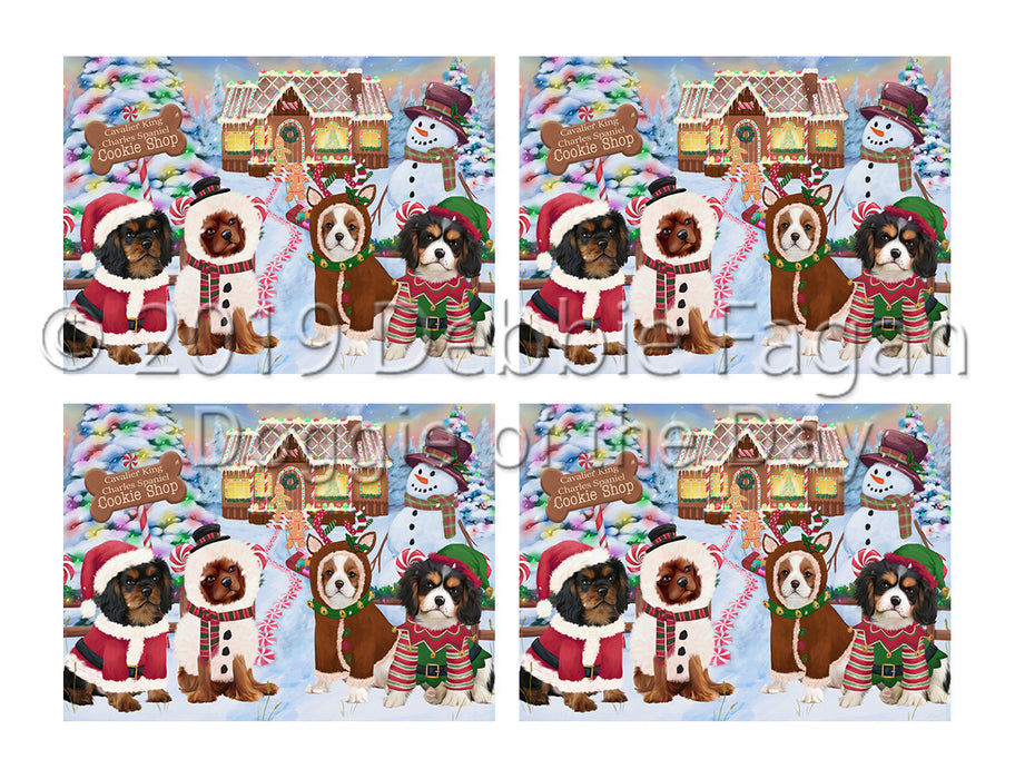 Holiday Gingerbread Cookie Cavalier King Charles Spaniel Dogs Placemat