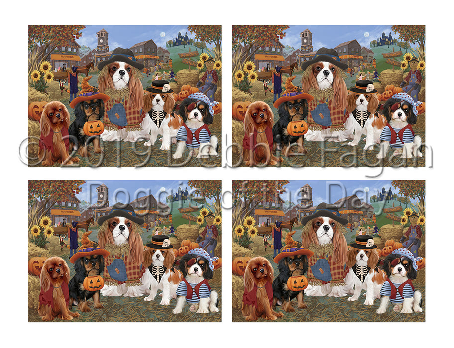 Halloween 'Round Town Cavalier King Charles Spaniel Dogs Placemat
