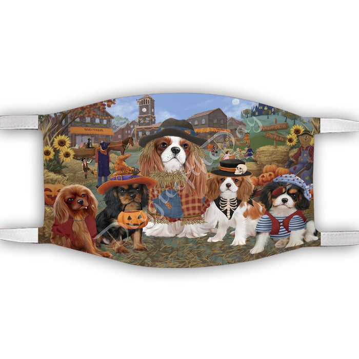 Halloween 'Round Town Cavalier King Charles Spaniel Dogs Face Mask FM49942