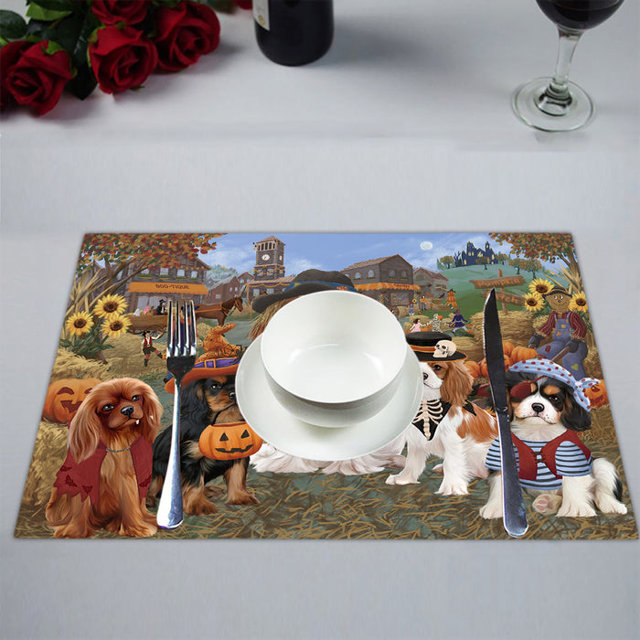 Halloween 'Round Town Cavalier King Charles Spaniel Dogs Placemat