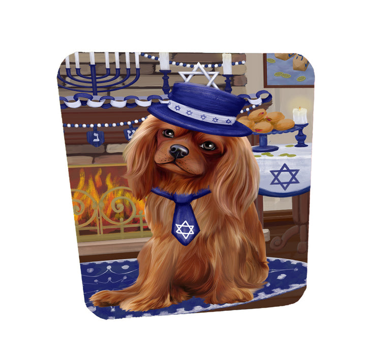 Happy Hanukkah Family Cairn Terrier Dogs Coasters Set of 4 CSTA57619