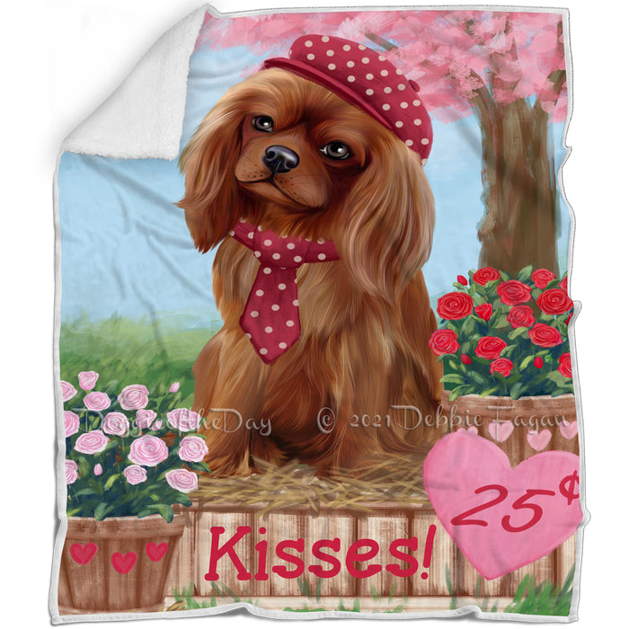 Rosie 25 Cent Kisses Cavalier King Charles Spaniel Dog Blanket BLNKT127308