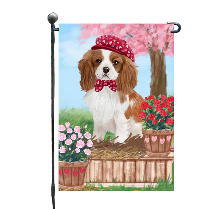 Personalized Rosie 25 Cent Kisses Cavalier King Charles Spaniel Dog Custom Garden Flag GFLG64682