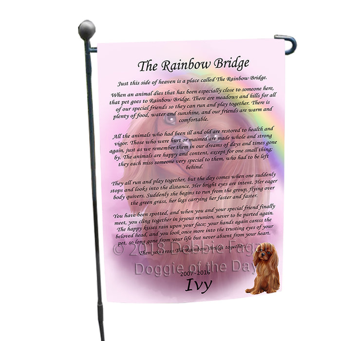 Rainbow Bridge Cavalier King Charles Spaniel Dog Garden Flag GFLG56128