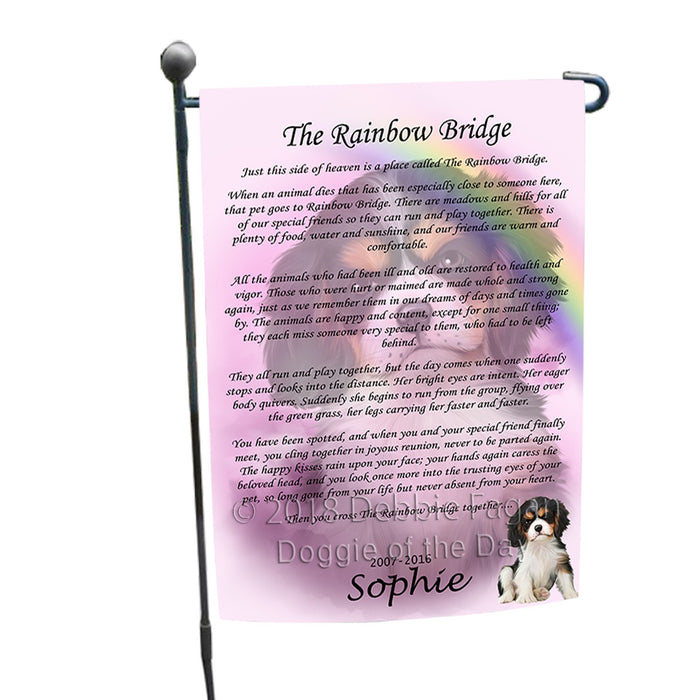 Rainbow Bridge Cavalier King Charles Spaniel Dog Garden Flag GFLG56130