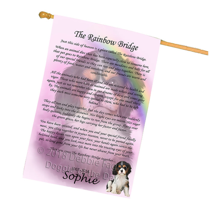 Rainbow Bridge Cavalier King Charles Spaniel Dog House Flag FLG56266