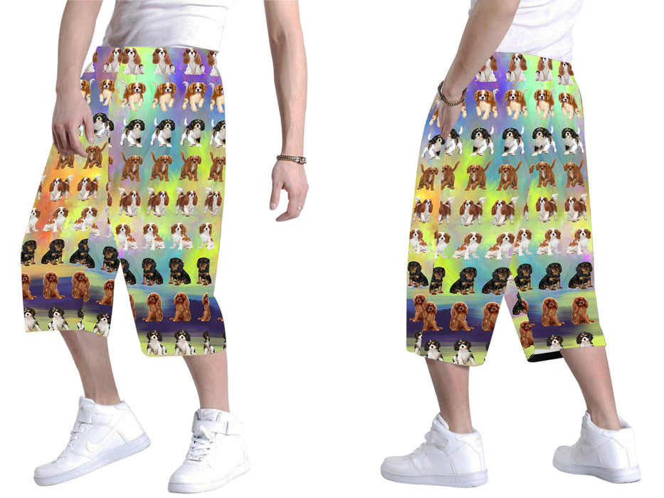 Paradise Wave Cavalier King Charles Spaniel Dogs All Over Print Men's Baggy Shorts
