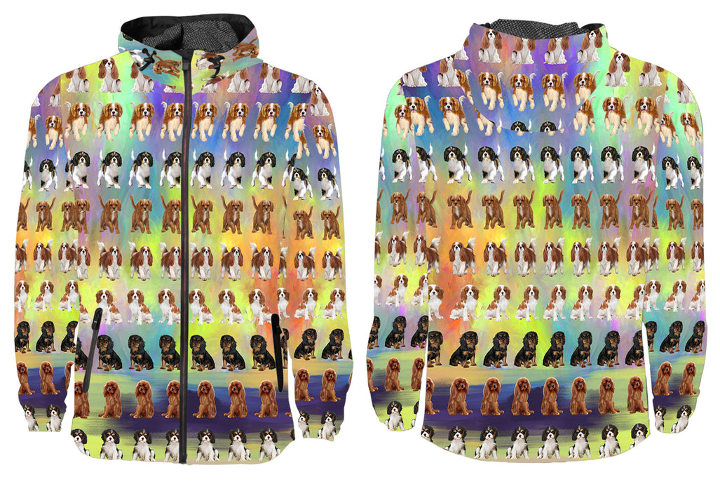 Paradise Wave Cavalier King Charles Spaniel Dogs All Over Print Windbreaker for Men