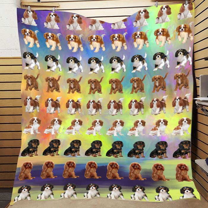 Paradise Wave Cavalier King Charles Spaniel Dogs Quilt