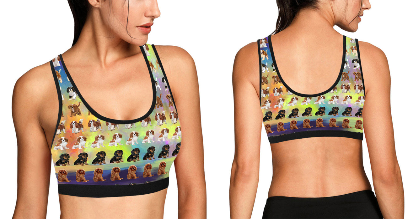 Paradise Wave Cavalier King Charles Spaniel Dogs All Over Print Women's Sports Bra