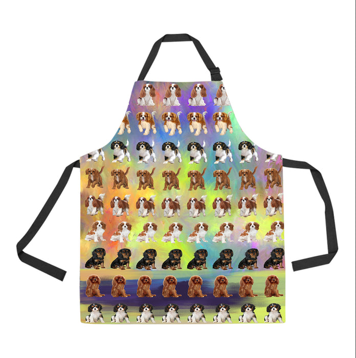 Paradise Wave Cavalier King Charles Spaniel Dogs All Over Print Adjustable Apron