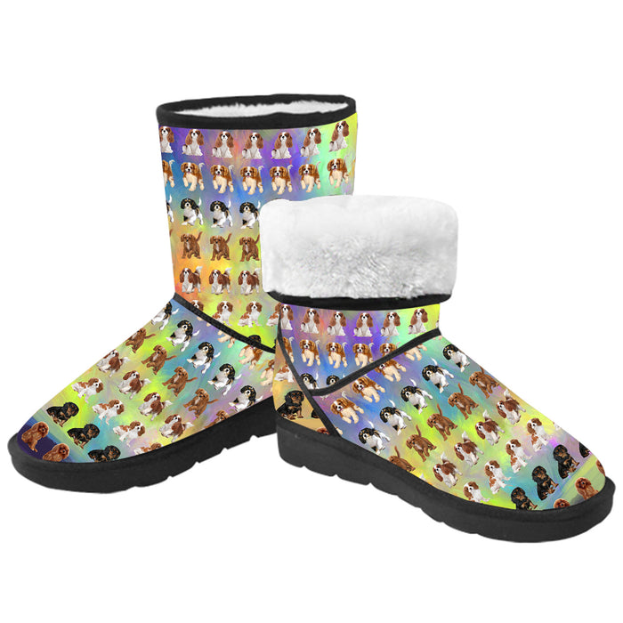 Paradise Wave Cavalier King Charles Spaniel Dogs Men's Snow Boots